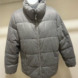 Gray puffer jacket
